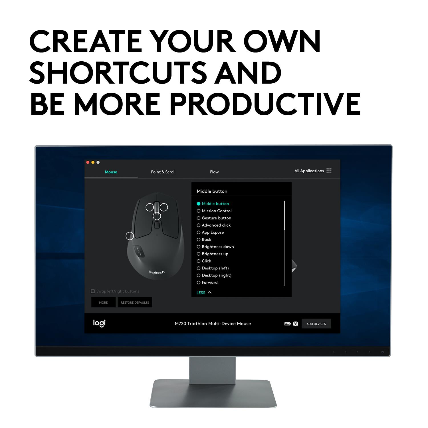 MOUSE BLUETH OPTICAL M720/TRIATHLON 910-004791 LOGITECH - Image 21