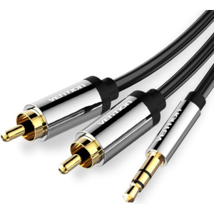 CABLE AUDIO 3.5MM TO 2XRCA/2M BCFBH VENTION