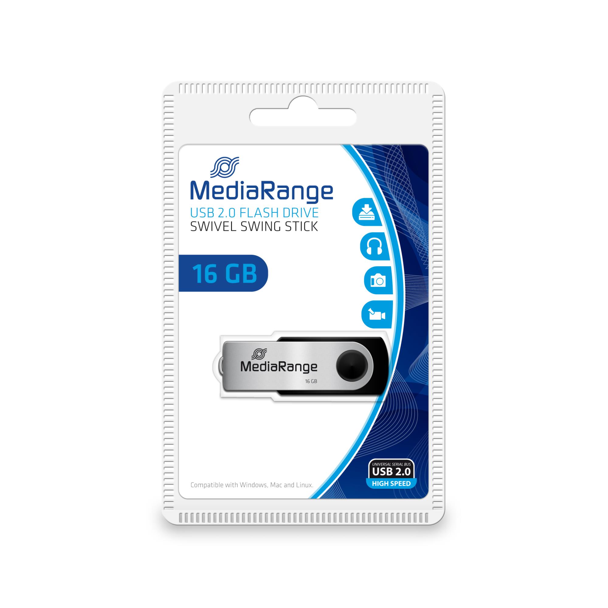 MEMORY DRIVE FLASH USB2 16GB/MR910 MEDIARANGE - Image 4