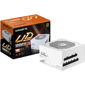 Power Supply GIGABYTE UD1000GM PG5 ICE ATX 3.1 1000 Watts Efficiency 80 PLUS GOLD PFC Active MTBF 100000 hours GP-UD1000GMPG5ICE