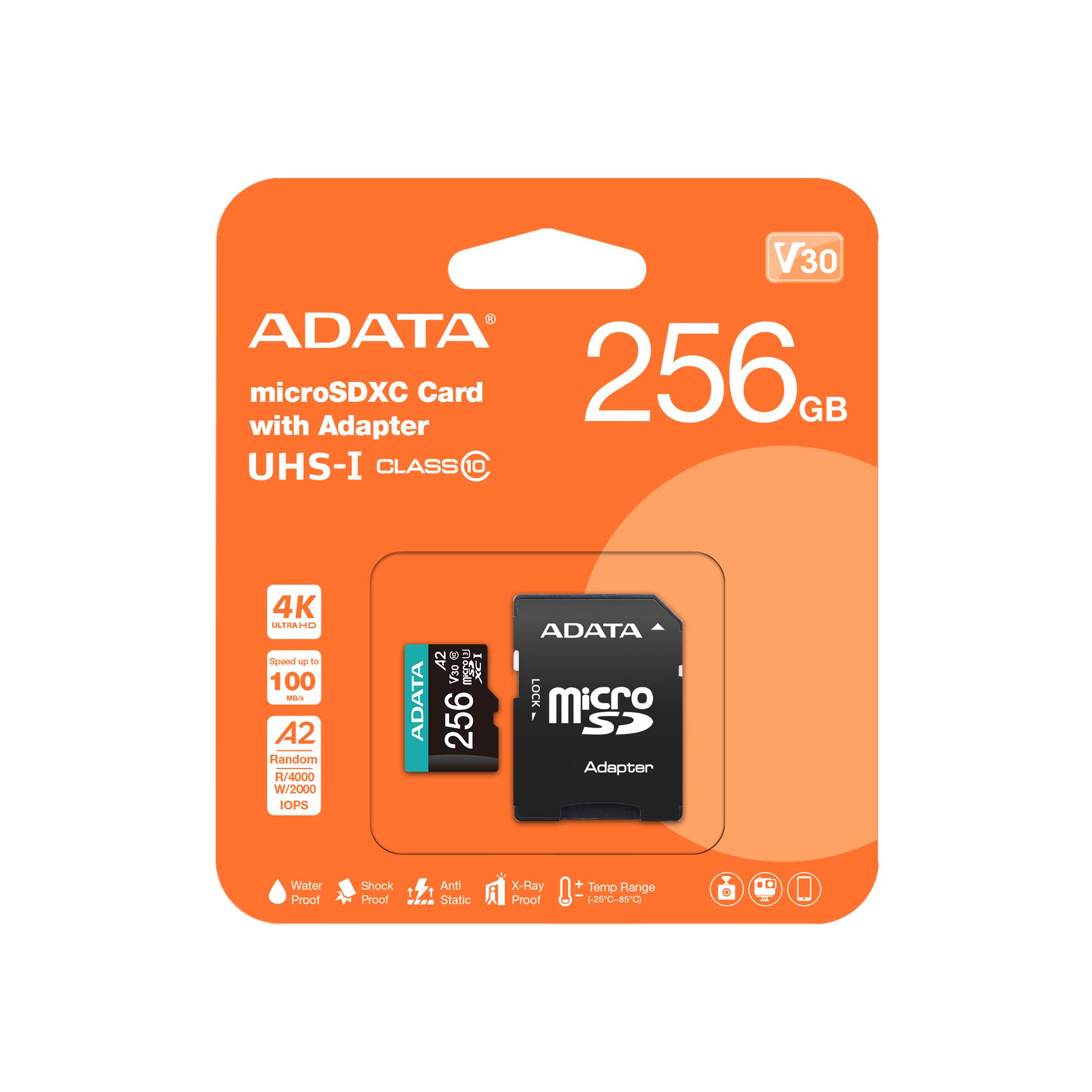 MEMORY MICRO SDXC 256GB W/AD./AUSDX256GUI3V30SA2-RA1 ADATA - Image 2