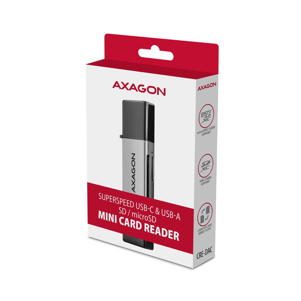 CARD READER USB-C+USB3.2 2SLOT/SD/MICROSD CRE-DAC AXAGON - Image 10