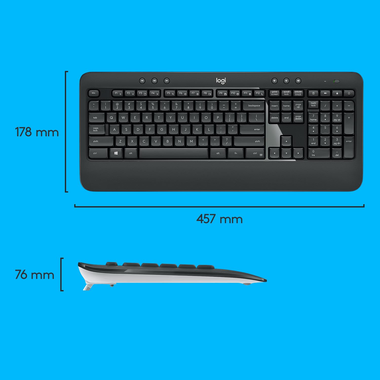 KEYBOARD +MOUSE MK540 ADVANCED/ENG 920-008685 LOGITECH - Image 11