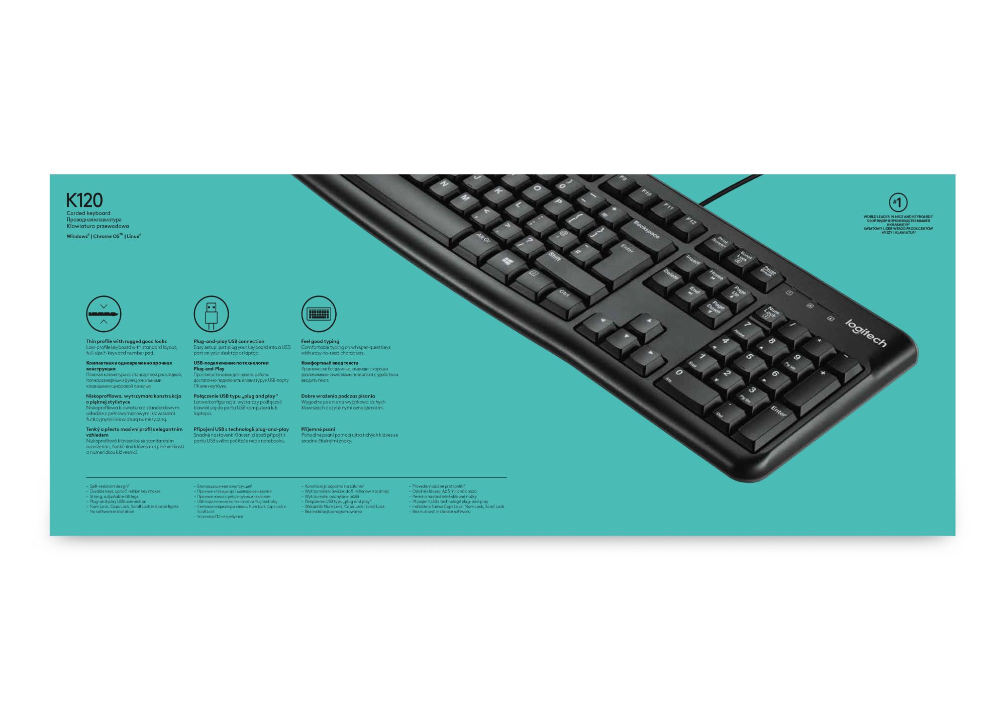 KEYBOARD K120 USB US/920-002479 LOGITECH - Image 9