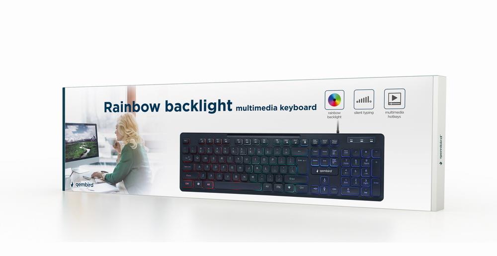 KEYBOARD MULTIMEDIA USB ENG/BLACK KB-UML-02 GEMBIRD - Image 6