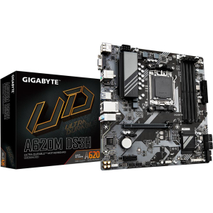 Mainboard GIGABYTE AMD A620 Socket AM5 micro ATX RAM DDR5-SDRAM 4xSlots 1xPCI Express x1 slots 1xPCI Express x16 slots 1xNumber of M.2 (M) slots A620MDS3H2.0