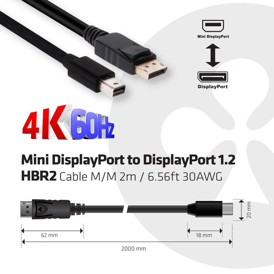 CABLE MINI DP TO DP 2M/M/M CAC-2163 CLUB3D - Image 6